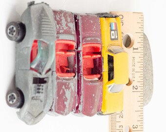 Matchbox like Metal Cars, Set of 4, vintage toy cars