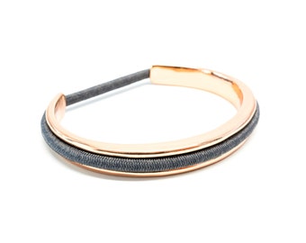 Hair Tie Bracelet, Hair Tie Bracelet Holder - Classic Design Steel Rose Gold