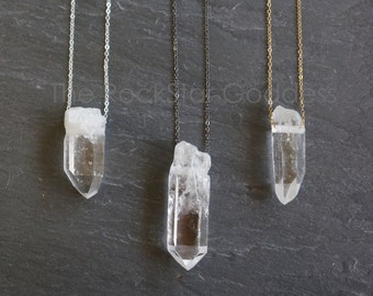 Raw Quartz Necklace / Crystal Necklace / Quartz Necklace / Crystal Jewelry / Raw Quartz Jewelry / Raw Quartz Pendant