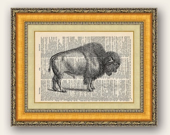 Bison Buffalo 8x10 Vintage Dictionary Page- Buy 2 get 1 FREE