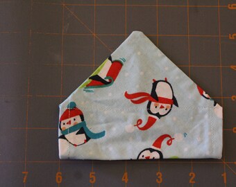 Christmas penguin slip on collar dog bandana
