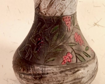 Smoke-fired Berry Vase