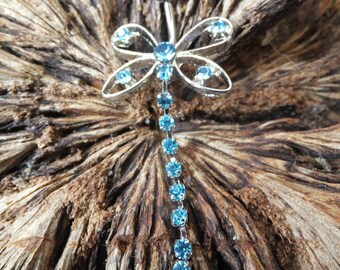 90 ' s rétro belle strass bleu et papillon en acier chirurgical de Piercing