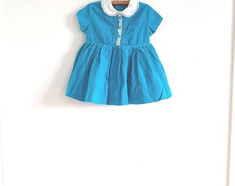 Vintage Blue Croduroy Dress