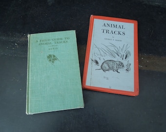 Animal Tracks A Field Guide to Animal Tracks 1960 1943 - Illustrated - Reference How To Informational Guide Books - Gift Woodsman Boy Scout