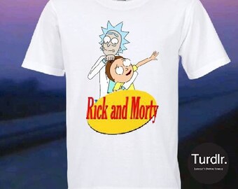 Rick and Morty T-Shirt/Seinfeld Logo T-Shirt/Crossover T-Shirt