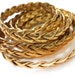 5 YARDS Gold Faux Leather Braided Ribbon Trim 0.3 '' for Crafts, Sewing , Accessories