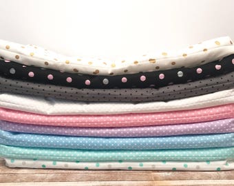 Doll Mattress, Dot Print Mattresses, 18 Inch Doll Mattress, Doll Bedding, 19 Inch by 9 Inch Mattresses, Multiple Colors with Dots