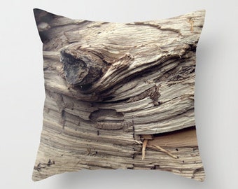 Photo Pillow Cover Decorative Wood Pillow Brown Rustic Pillow Pillow