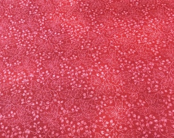Rust colored calico print 100% cotton fabric 04286-19