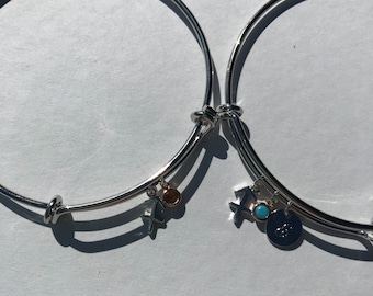 Sagittarius Zodiac Charm Bangle Bracelet