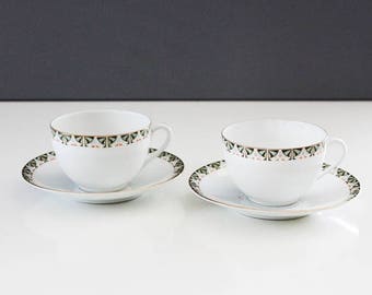 Retro Austria Teacups Set of 2