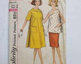 Simplicity Maternity Pattern Size 12 #4827