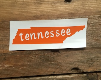 Tennessee Decal- Small State Sticker- Home Sticker