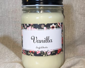 Vanilla scented all natural soy candle