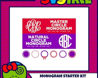 Master Circle SVG Circle Monogram SVG Monogram Frame SVG Commercial Free Cricut Files Silhouette Files svg cut files Cut File Bundle
