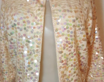 FREE SHIPPING 1960 Sequin Cardigan