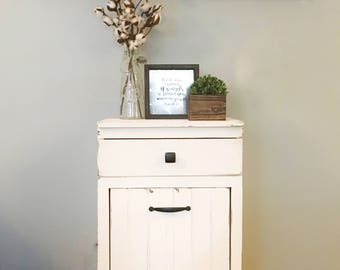 Tilt out trash bin/ trash bin with drawer/ wooden trash/ trash can/ laundry/ kitchen