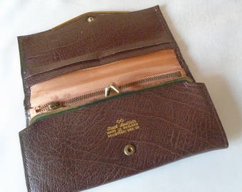 vintage brown leather purse
