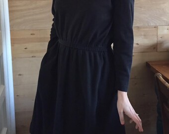 Chic Vintage Black Turtleneck Dress