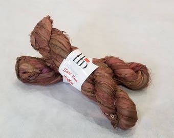 Chocolate, Recycled silk sari ribbon,