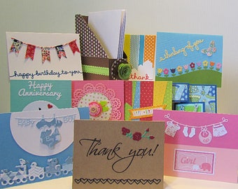 Greeting Card Assortment, Card Holder, Thank You Cards, Birthday Cards, Gift Card Assortment, Baby Cards, Get Well Cards, Happy Anniversary