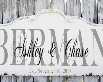 Personalized FAMILY NAME SIGN | Family Established Sign | Rustic Last Name Sign | Wedding Sign | Rustic Wood Sign | Custom Wooden Sign