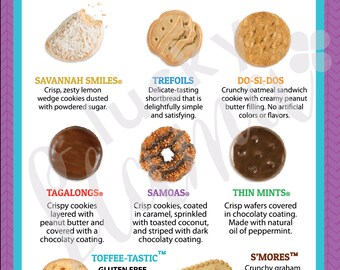 Girl Scout Cookie Menu 8.5 x 11 printable