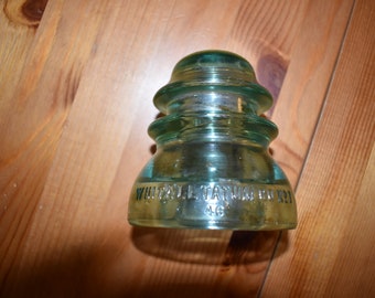Whitall Tatum No 1 - 46 Blue Green Glass Insulator