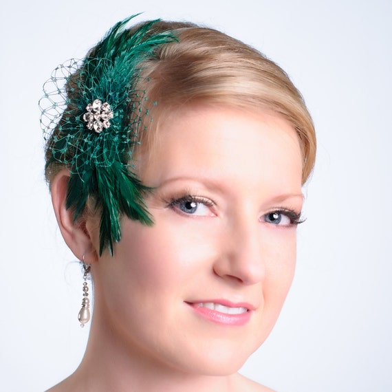 emerald green feather wedding fascinator bridesmaid evening emerald green feather wedding fascinator bridesmaid evening