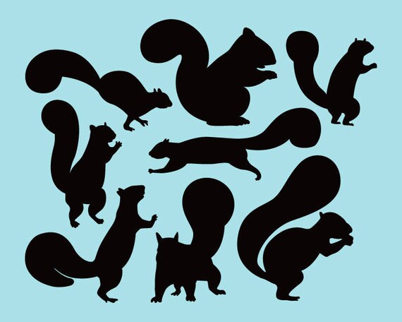 Download SVG DXF PNG Cut Files Silhouette Squirrel Cutting File