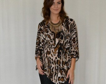 SALE Butterfly Tunic in Leopard