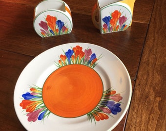 Clarice Cliff Bizarre Wedgwood Crocus 'Tea for Two' limited edition
