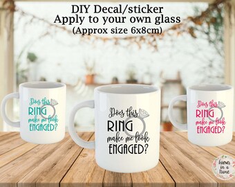 Does this ring make me look engaged? Decal sticker