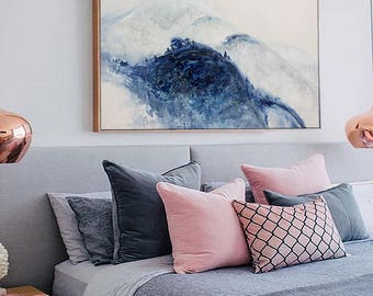 Large Abstract Painting, Contemporary Art, Oil Painting, Extra large wall art, Abstract art, Landscape oil painting, large canvas art, blue