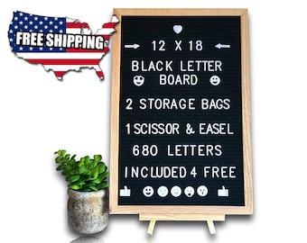 12x18 Felt Letter Board w/ 680 Letters - Gift For Her - Mothers Day Gift - Message Board - Office Gift - Gift For Women - Wedding Gift