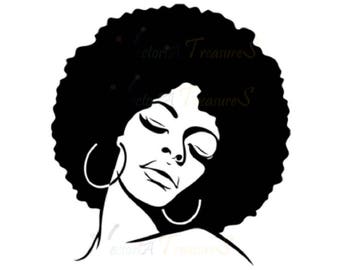 Afro svg, Afro lady svg, Afro lady Silhouette, Afro vector file, Afro vector, Afro cricut svg, Afro svg files