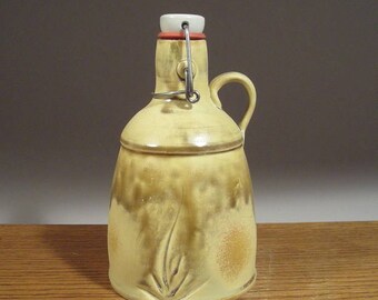 Flip Top Beer Growler , Ceramic Growler , Pottery Beer Growler , Handmade Beer Growler , Jon Whitney Pottery