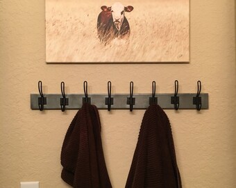 Metal Wall Coat, Scarf, or Towel Rack