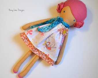 Cloth Doll - Pink Haired Girl