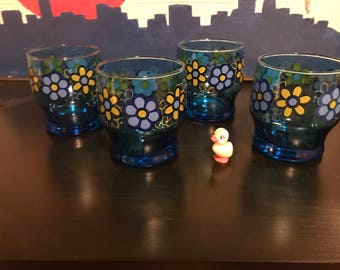 Vintage Flower Glasses