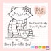Penelope Cat Digital Stamp - Cat Digital Stamp - Fall Stamp - Cat Art - Cat Craft Supply