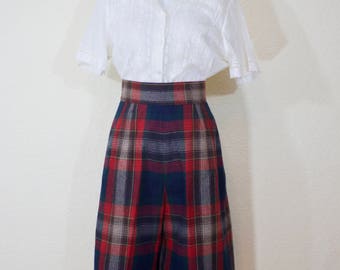 1950's plaid culotte shorts
