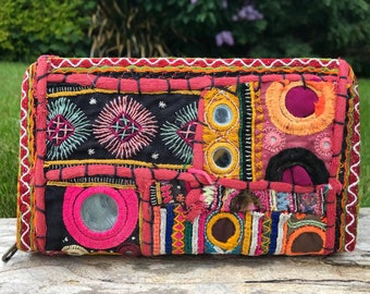 Boho Indian purse, embroidered purse, Afghani purse, tribal purse, ethnic purse, bohemian purse, wallet, gifts for her
