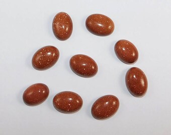 Natural Gold Stone Wholesale Gemstone, Gold Stone Cabochon Gemstone, God Stone Jewelry, Gold Stone Loose Gemsotne -9pcs