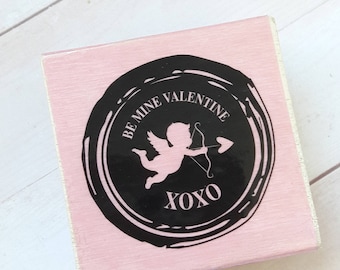 Be My Valentine Cupid Valentine's Day Rubber Stamp Scrapbooking & Paper Craft Supplies