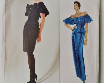 Vintage Vogue American Designer Albert Nipon sewing pattern 2409 - Misses' petite top and skirt - size 12-14-16