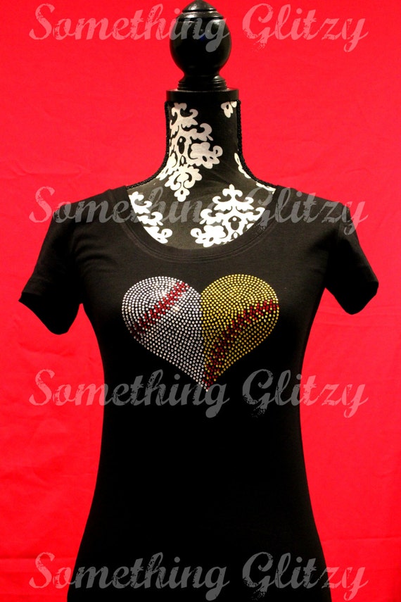 half baseball half softball shirt