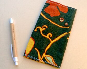 Checkbook protector made from recycled cotton