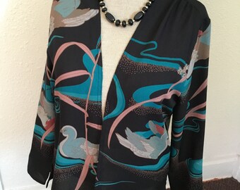 Vintage Black Sheer Duck Bolero